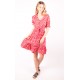 Floral Print Ruffle Hem Summer Dress