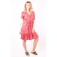 Floral Print Ruffle Hem Summer Dress