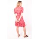Floral Print Ruffle Hem Summer Dress