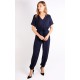 Tie Waist Short Sleeve Jumpsuit