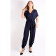 Tie Waist Short Sleeve Jumpsuit