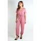 Tie Waist Short Sleeve Jumpsuit
