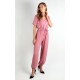 Tie Waist Short Sleeve Jumpsuit