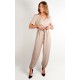 Tie Waist Short Sleeve Jumpsuit