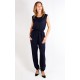 Sleeveless Jumpsuit With Front Pockets
