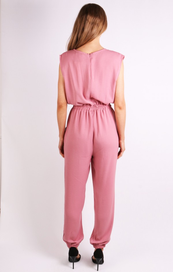 Sleeveless Jumpsuit With Front Pockets