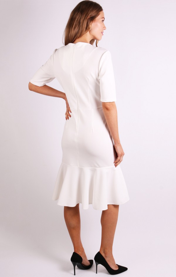 Buckle Front Midi Dress